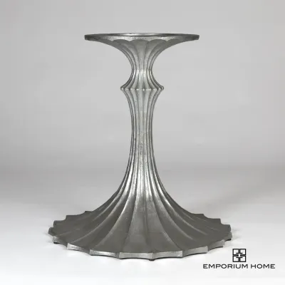 Flute Table Base Silver Leaf 26"