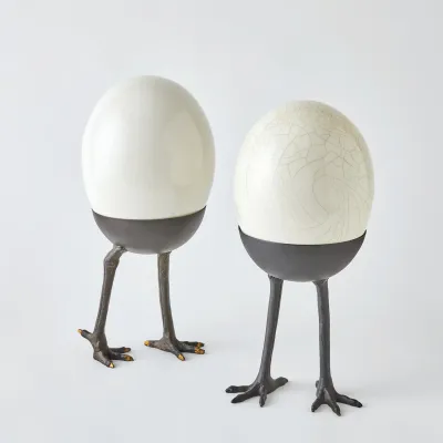 Ostrich Egg on Legs Standing