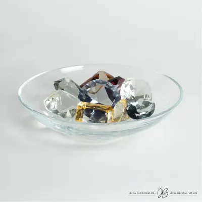 Clear Bowl w/9 Oxford Jewels One of Eac
