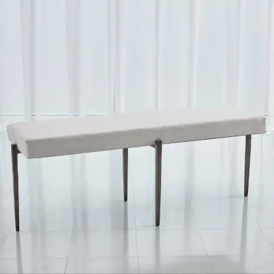 Laforge Bench Natural Iron w/Muslin Cush