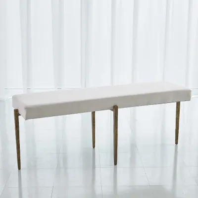 Laforge Bench Antique Gold w/Muslin Cush