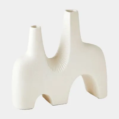 Cassel Matte White Vase Medium
