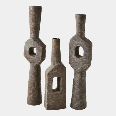 Ebba Rugged Brown Vase