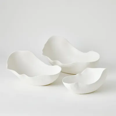 Horn Bowl Matte White Large