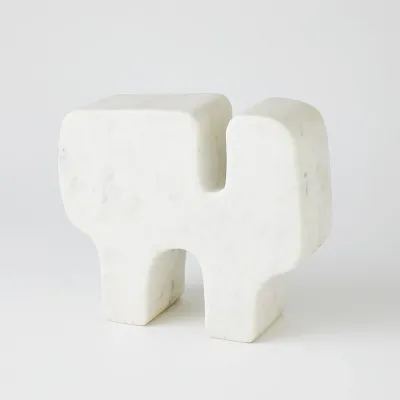 Abstract Marble Sculpture White Banswar