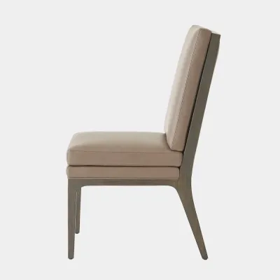 Abbott Gray Leather Dining Chair