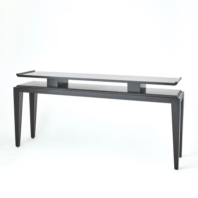 Poise Console Table Black Satin