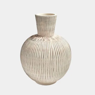 Furrow Sphere Vase 22"H x 16"W x 16"D