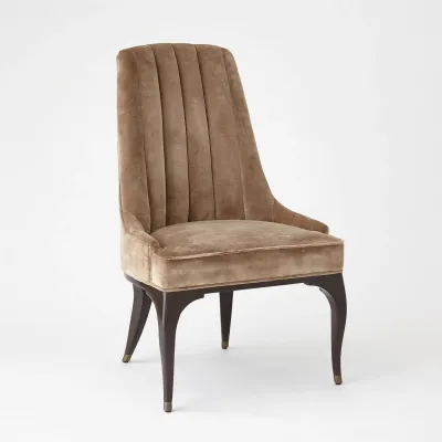 Channel Tufted Dining Chair Mushroom