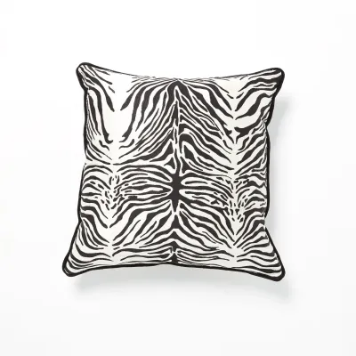 Zebra Pillow White & Black