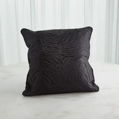 Zebra Pillow Black & Black