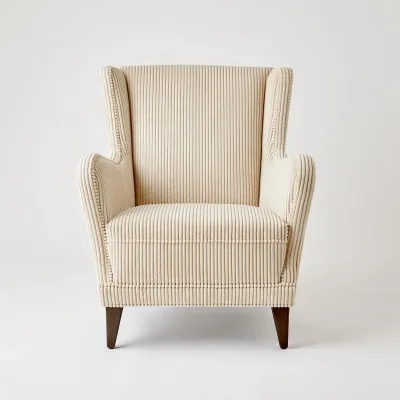 Lounge Chair Wide Wale Corduroy Vanilla