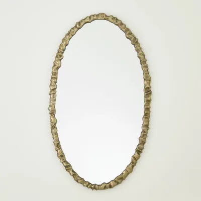 Artiste Oval Mirror Brass
