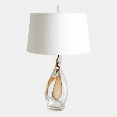 Beryl Twist Lamp with Silk Shade