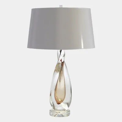 Beryl Twist Lamp with Silk Shade