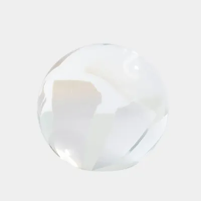 Verna Glass Flakes Orb Paperweight