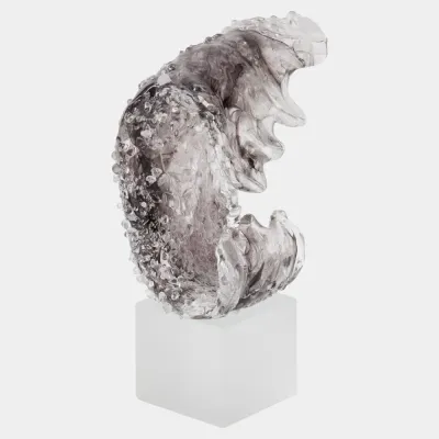 Miniature Tidal Wave Gray Sculpture