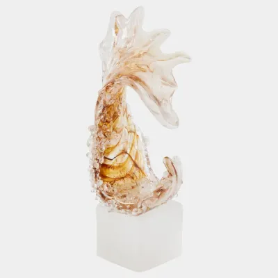 Miniature Tidal Wave Brown Sculpture