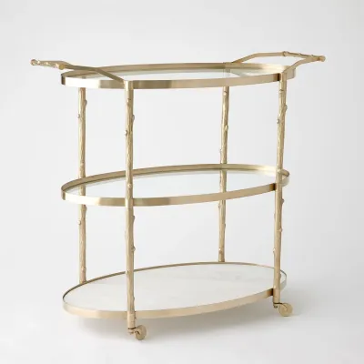 Arbor Bar Cart Brass