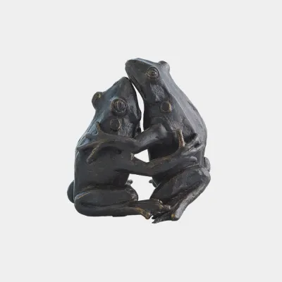 Hugging Frog Bronze Sculpture