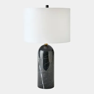 Callanish Black Marble Lamp 26"H x 15"W x 15"D