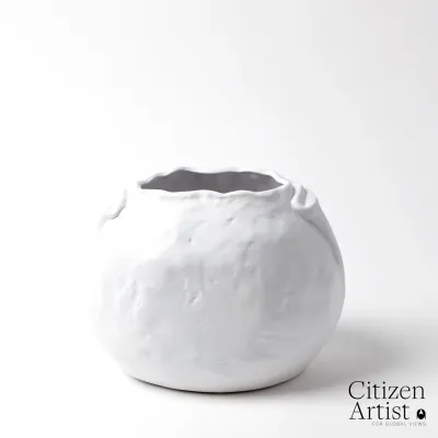 Petale Vase Matte White Medium