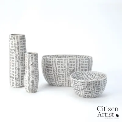 Frequency Oval Bowl White