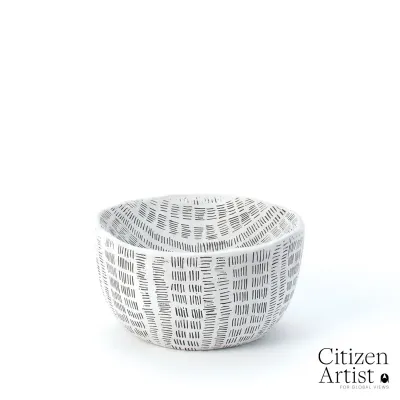 Frequency Round Bowl White