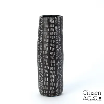 Frequency Vase Black Large