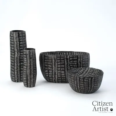 Frequency Oval Bowl Black