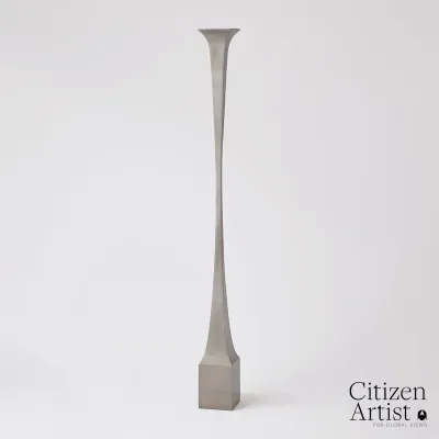 Giac Torchiere White Bronze