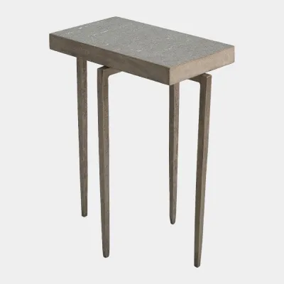 Laforge Iron/Flamed Granite Accent Table