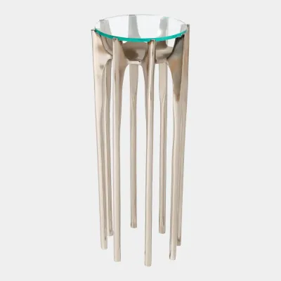 Aquilo Antique Nickel Accent Table