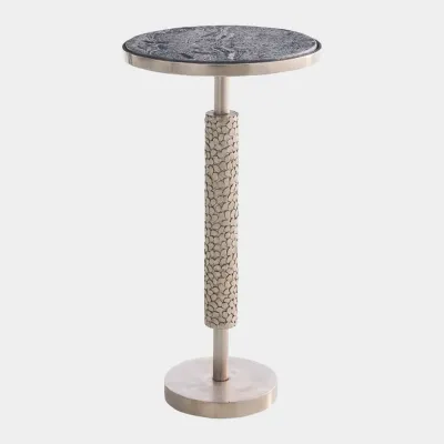Kelly Nickel/Gray Hammered Martini Table