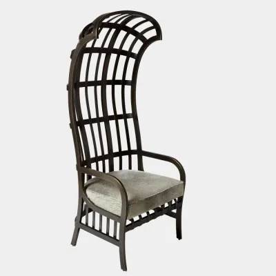 Beathan with Gray Hair-on-Hide Chair