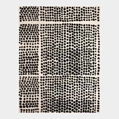 Graffiti White/Black Rug 11' x 14'