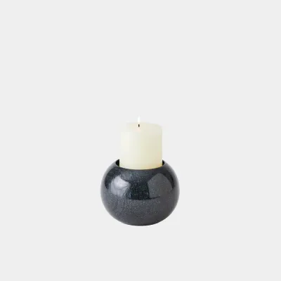 Globe Black Candle Holder