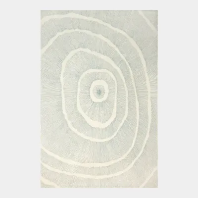 Burst Ivory/Blue Rug