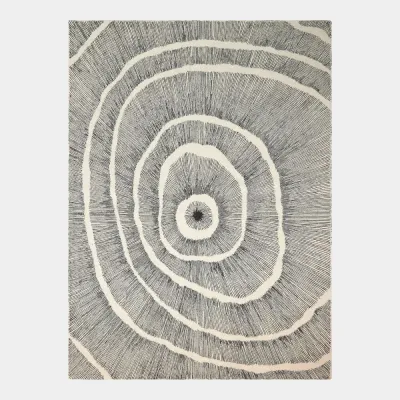 Burst Ivory/Black Rug