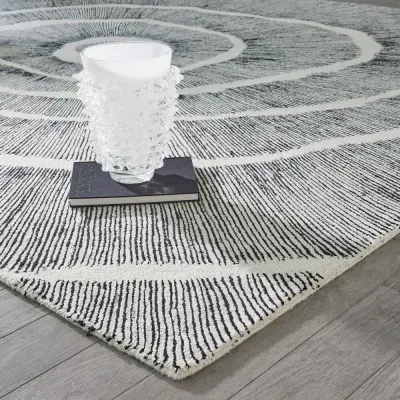 Burst Ivory/Black Rug