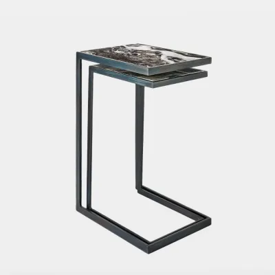 Nudge Gunmetal Nesting Table