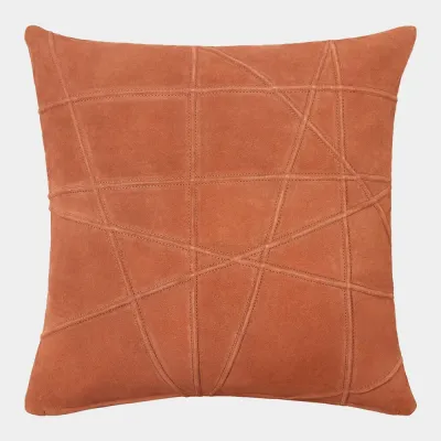 Crossroads Rust Suede Pillow