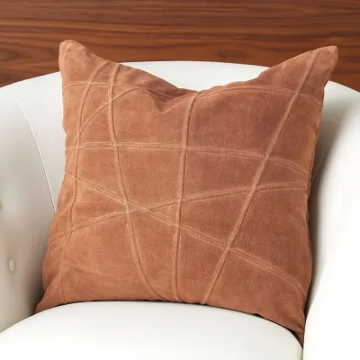 Crossroads Rust Suede Pillow