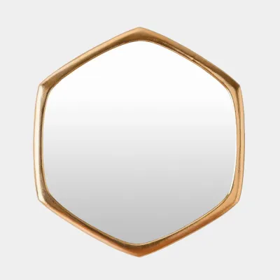 Hexagon Gold Mirror