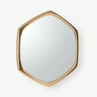 Hexagon Gold Mirror
