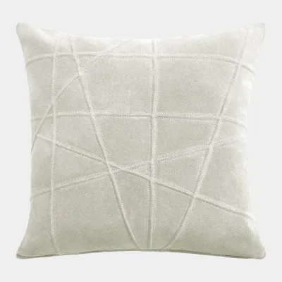Crossroads Gray Suede Pillow