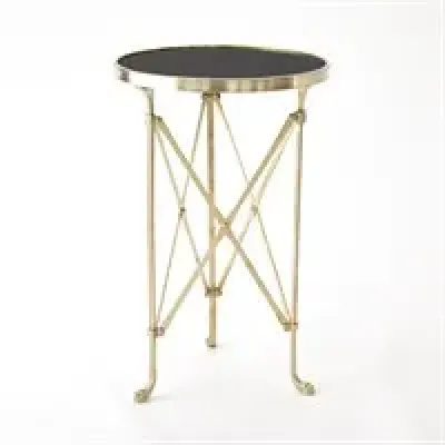 Directoire Table Brass/Black Granite