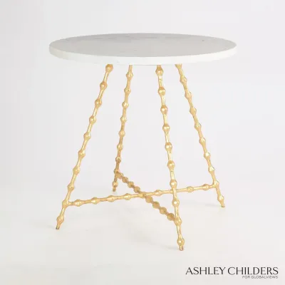 Elder End Table Gold Leaf