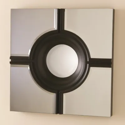 Bull's Eye Cross Mirror Black