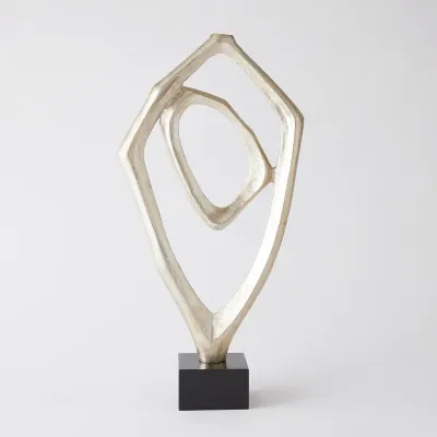 Interplay Sculpture - Silver Leaf